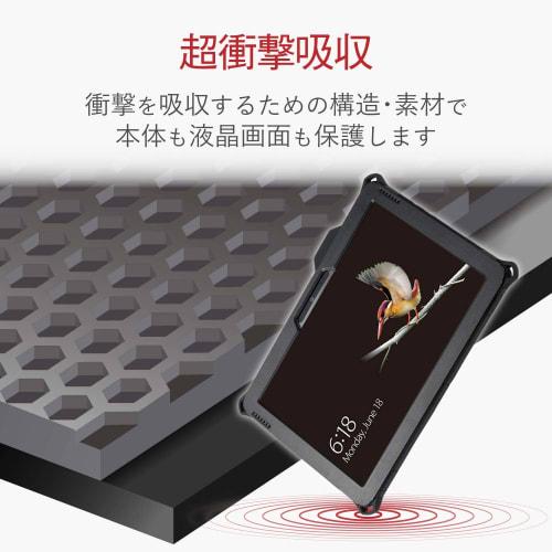 Elecom Surface Go Case Full Protection Case ZEROSHOCK Shockproof with Shoulder Belt Black TB-MSG18HVBK