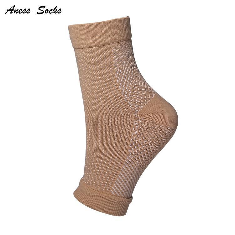 

Unisex Compression Ankle Support Sports Socks - Full Toe Elastic, Short Functional Sleeves S/M (34-39)