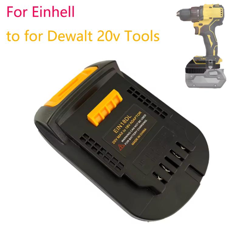 For Einhell To for Dewalt Adapter for Einhell 18V Li-ion Battery Converter To for Dewalt 20v Battery Cordless Power Tools Drill