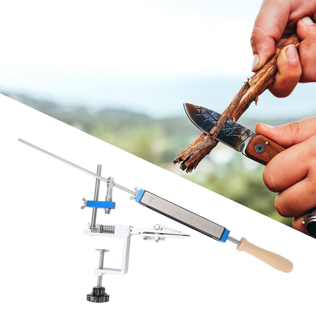 Guided Sharpening System, Professional Sharpening Tool with 150/400/800/2000 Grit Diamond Whetstones for Kitchen and Outdoor
