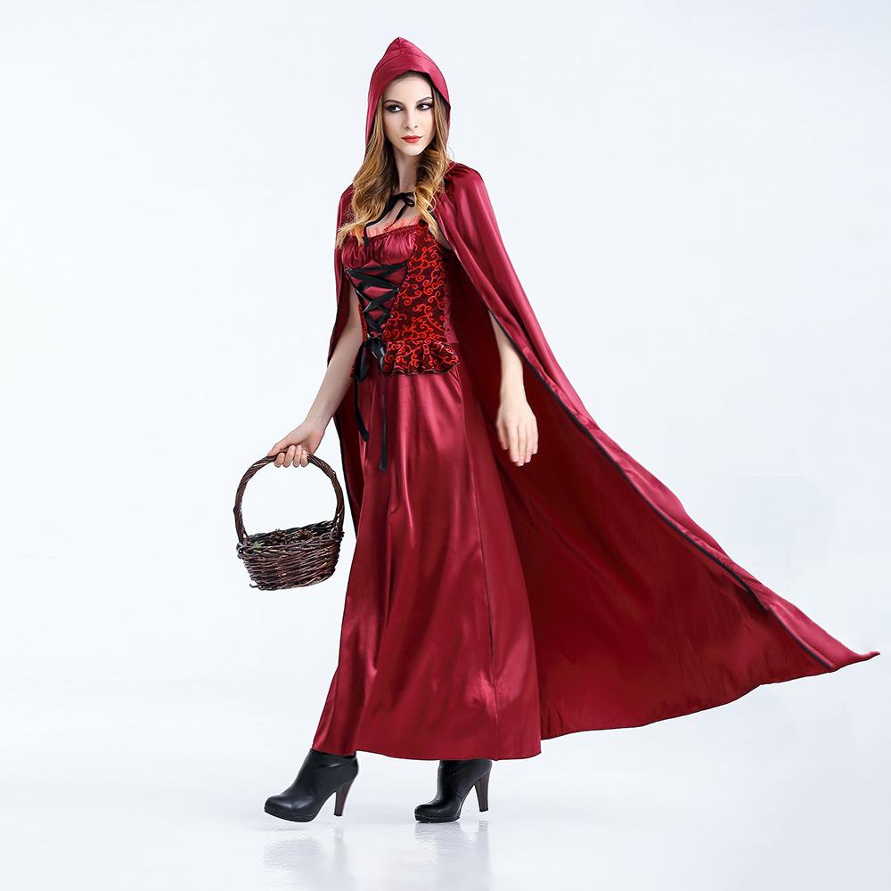 Halloween fairy tale princess dress Little Red Riding Hood vampire dress queen witch dress witch performance costume