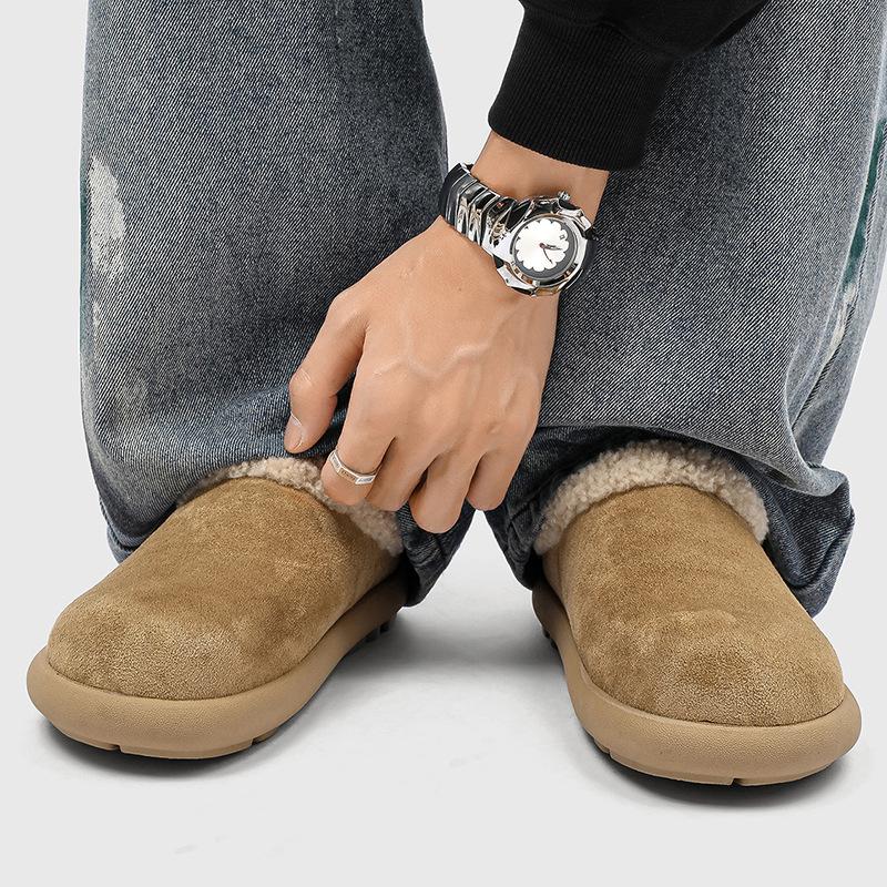 Lui rond hoofd trendy fleece lage commuter sneeuwlaarzen heren voet burkens 25888 geel, zwart -J