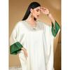 New Arrival Middle East Dubai Robe Loose V Neck Slit Dress V-Neck Diamond Studdres