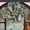 Premium-Realistic Wreath Christmas Pinewreath For Outdoor Window Mantel Artificial Door Holiday Ornament Pine Wreath For Winter