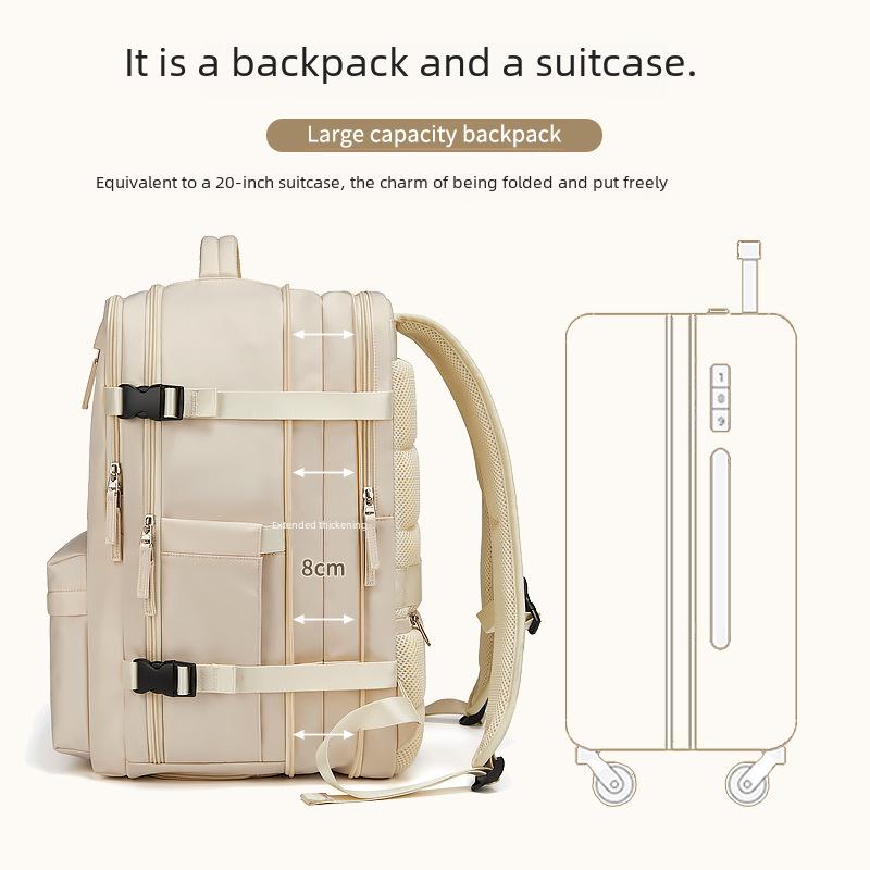 Women's Large Capacity Business Backpack with Wet & Dry Compartments, Ideal for College and Short Trips