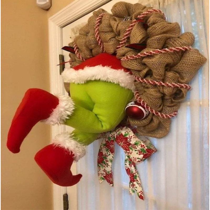 

Creative Christmas Thief Wreath for Front Door Decoration Small
