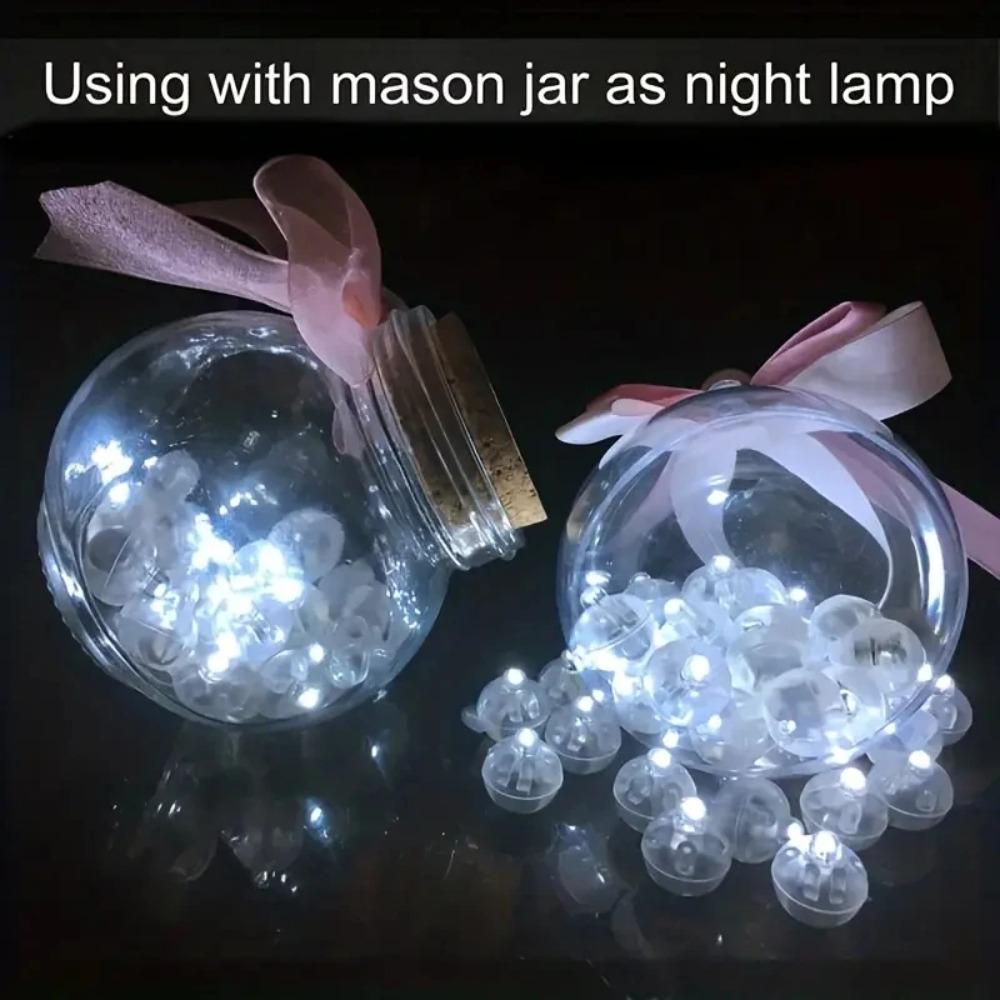 LED Electronic Luminous Round Lights, Colorful Shining Small Round Ball Lights, Handmade Balloon Lights, Decorative Luminous