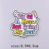 Letters Flower Embroidery Patch Iron On Patches For Cloting Cartoon Embroidered Patches On Clothes Applique Stickers Decor