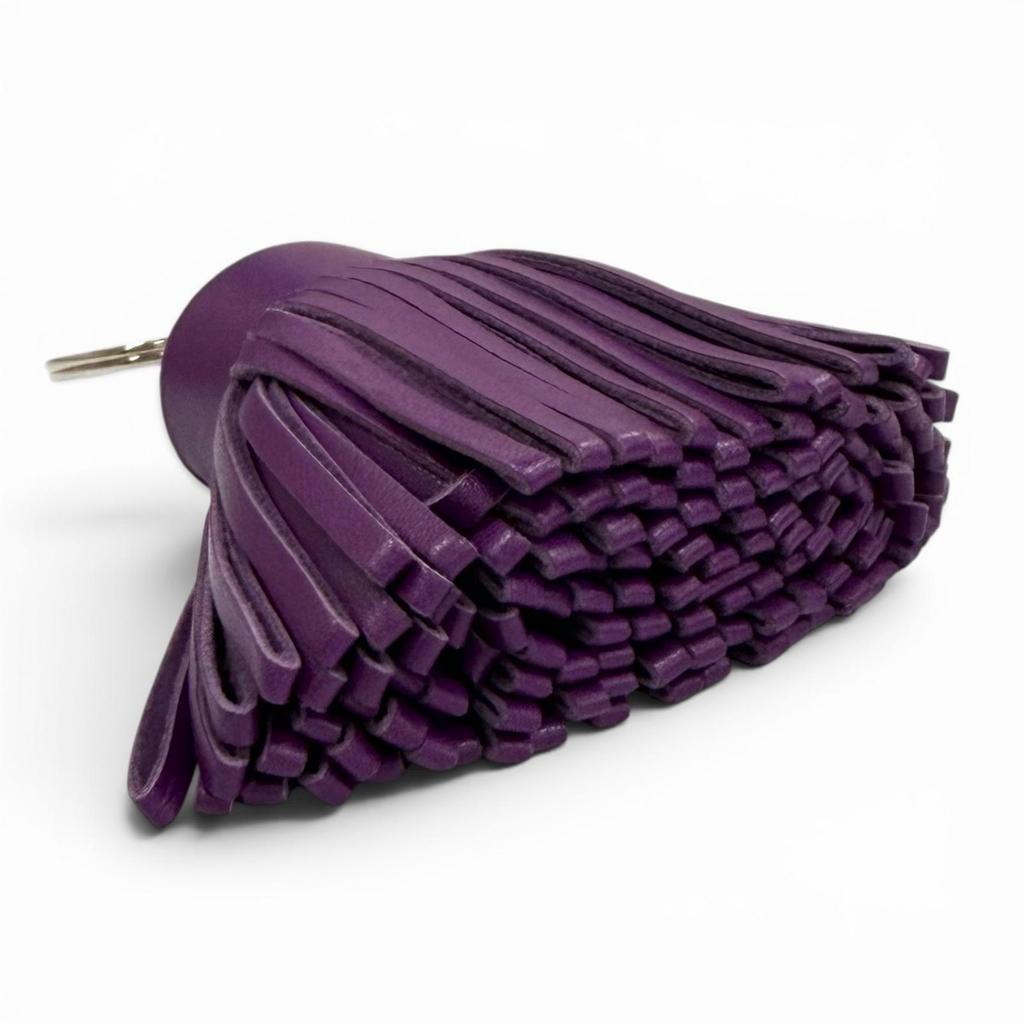 Great HERMES Bag charm Carmen Tassel leather leather Women Used