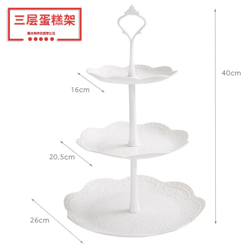 Three-layer Party Snack Tray Dessert Table Multi-layer Cake Rack Snack Plate Fruit Plate Fruit Box 3rd floor