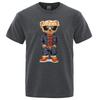 Cowboy Ted Bear With Hands In Pockets Men T Shirts Loose Summer Streetwear Casual Tee Clothes T-Shirts Cotton Breathable Tops