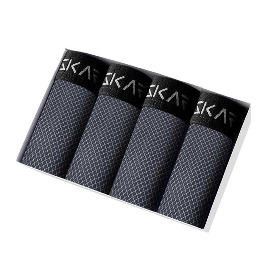 

4 шт. Брендовые мужские трусы Новые мужские боксеры Полиэстер Мужские слипы Нижнее белье Сексуальное мужское нижнее белье Подарок XXL