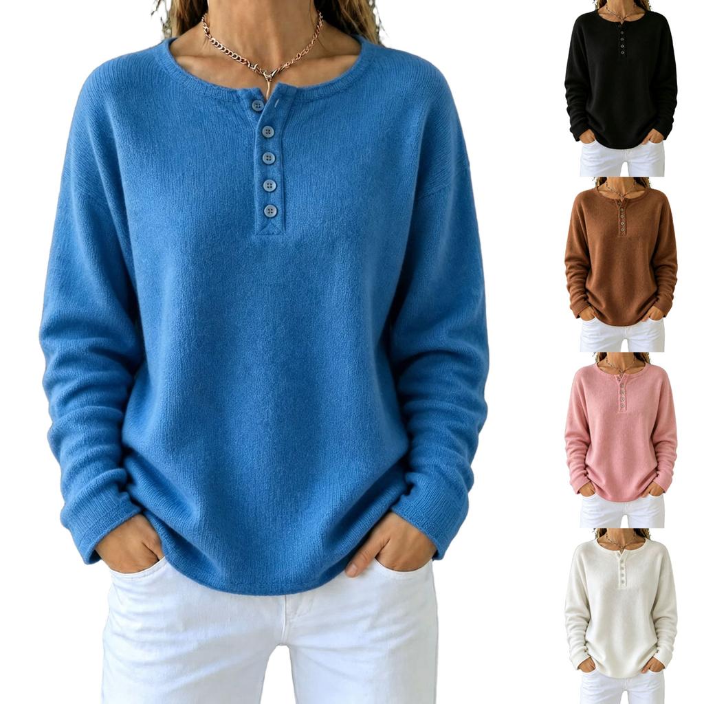 Women's Color Knit Button Front Cardigan Sweater for Casual Daily Wear