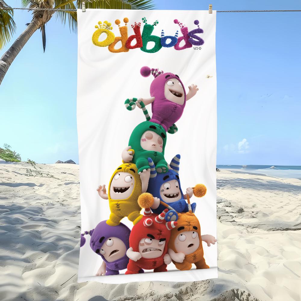 

Cartoon Cute Funny Towel Soft Pool Gift For Travel O-Oddbods-S Gym Shower Camping Quick Dry Sports Large Beach Towel W30*H60(CM)