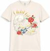Rock N Roll Skull T Shirt Guitar Roses Vintage Music Graphic Tee Unisexs Unisexs