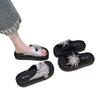 Thick-bottomed Cool Slippers Women's Summer Wear Fashion Fairy Style Soft-bottomed Flower Slippers New High-end Heightening Sandals