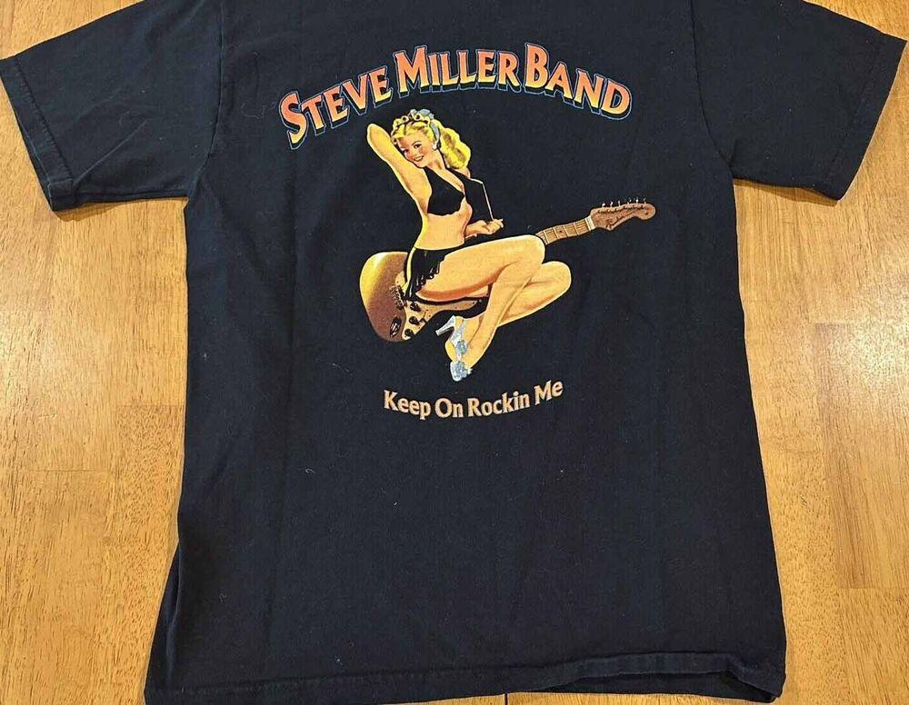 Steve Miller Band Keep on Rockin Shirt Front Classic Black  SE299 Unisex T-Shirt XXXL