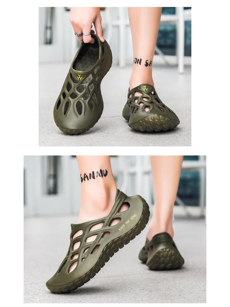 Zoccoli da Uomo Taglie Forti Traspiranti a Punta Chiusa Slip-On per Spiaggia e Fiume 2025