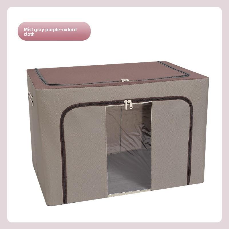 Foldable Oxford Cloth Storage Bin With Steel Frame For Bedroom Organizing And Home Use