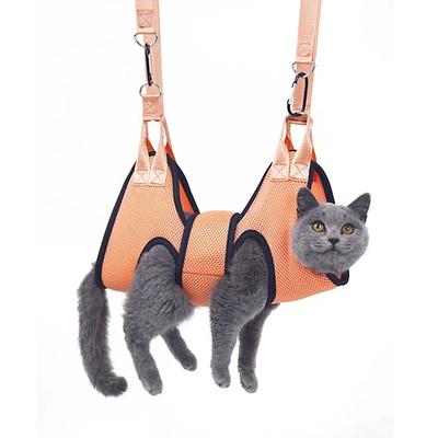 Pet Grooming Hammock Adjustable Hanging Restraint Sling for Cat Dog Nail Trimming & Medication Anti-Scratch Vet Assistant Tool
