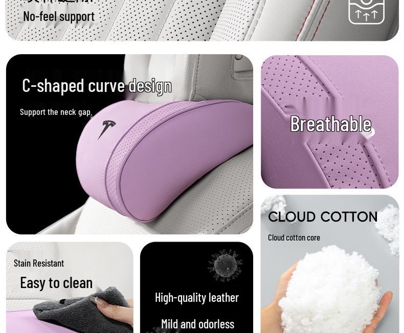 Ganzjahres-Nackenkissen/Rückenlehne für Tesla Model Y, 3, X, S