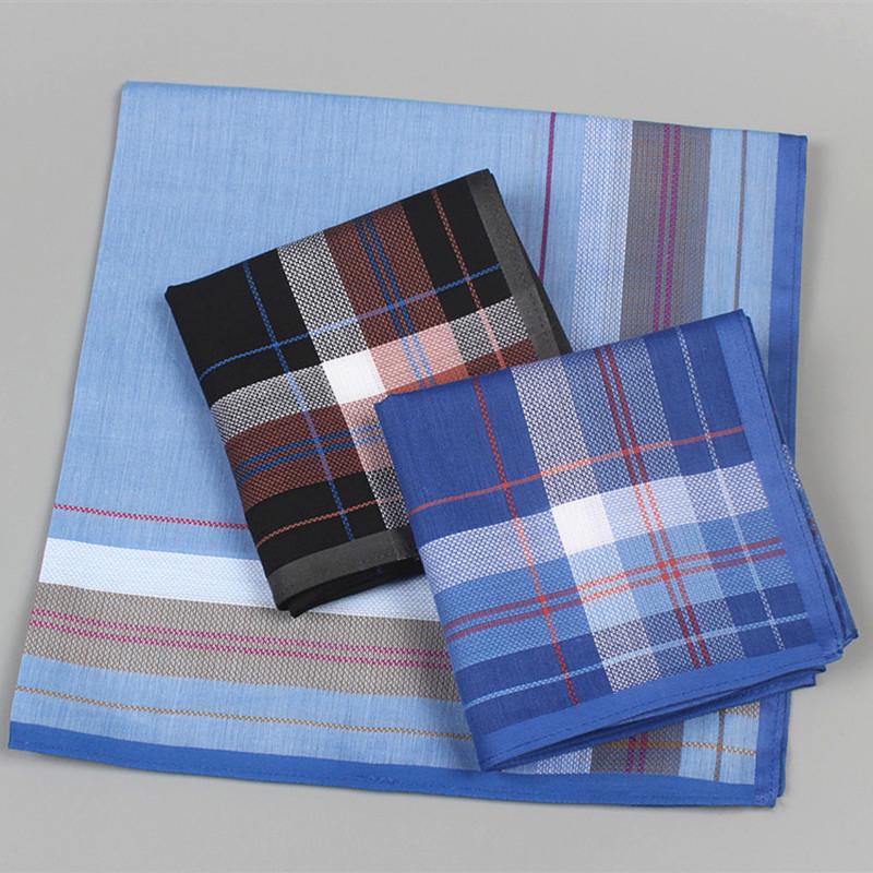 Classic Dark Satin Cotton Handkerchief 43 Cm - Retro Style for Elders