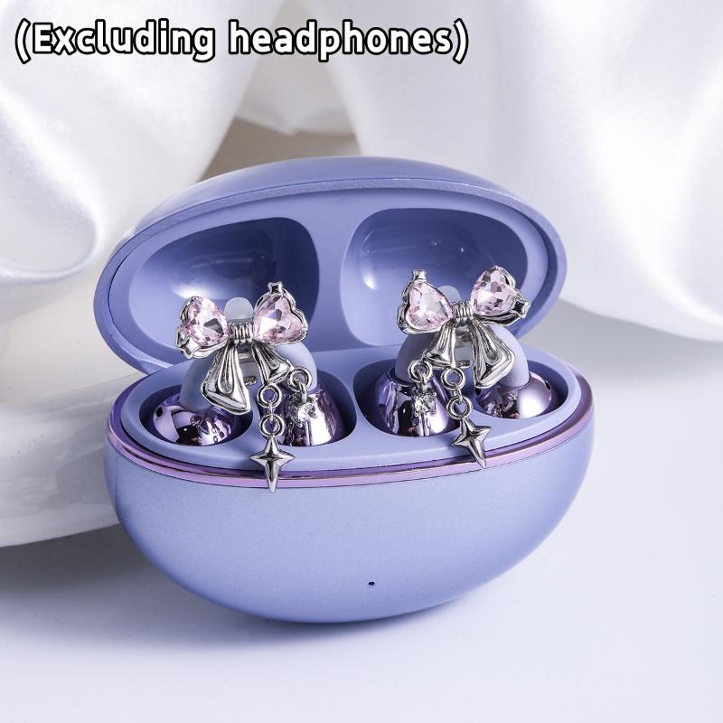 

1Pair Personalized Earphone Rhinestone Buckle Ear Clip Accessories Secure for Commuters and Travelers