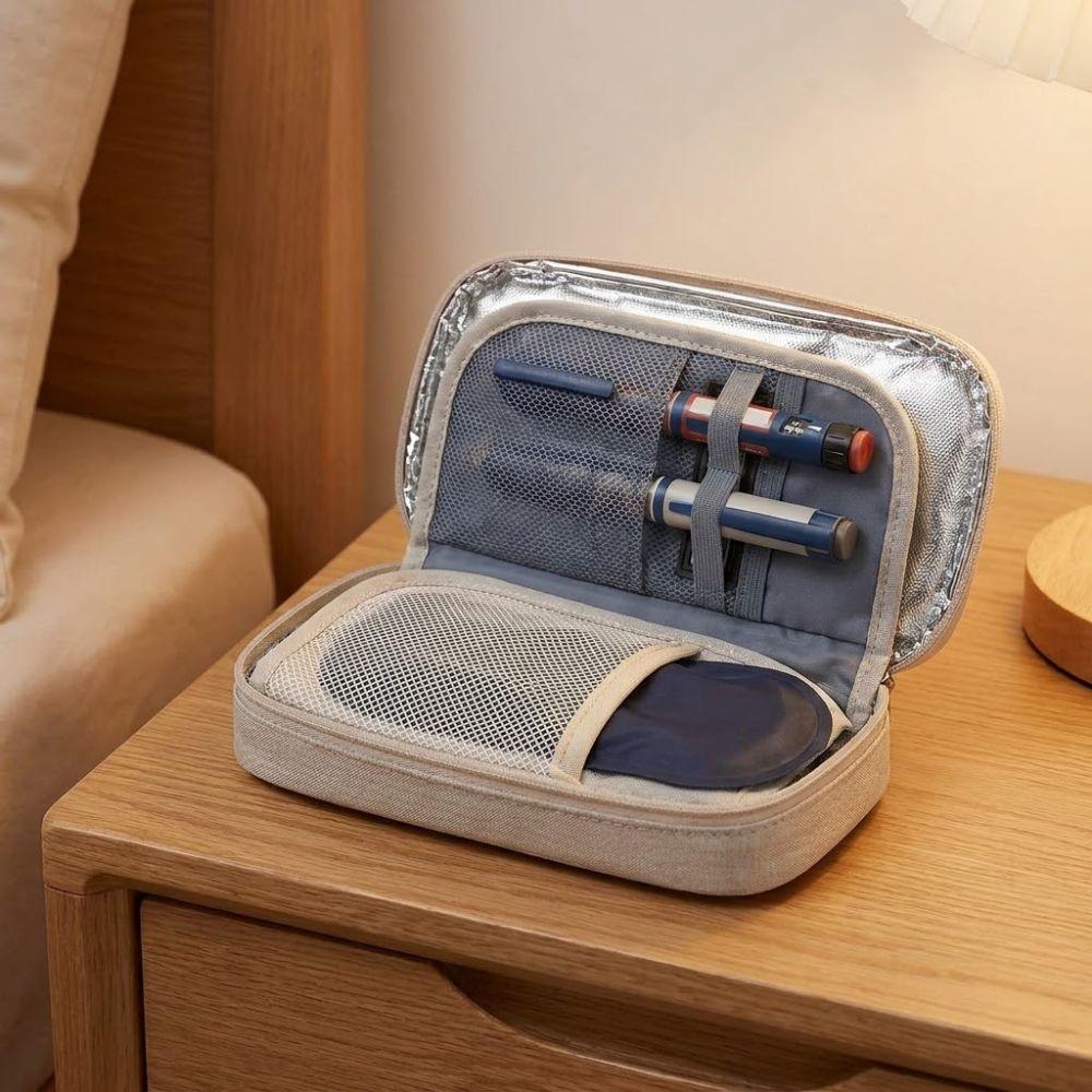Thermal Insulated Liner Insulin Cooler Travel Case Pill Cooler Bag  Pill Supplies Organizer