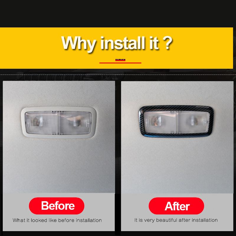 ABS Samochodowe Wnętrze Tylne Lampki do Czytania Osłona Wykończeniowa Ramka Naklejka Dla Toyota Corolla E210 - 2022 12. Akcesoria Dekoracyjne