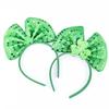 St. Patricks Day Hair Band Bow Tie Shamrock Green Irish Headband Girl Party Gift