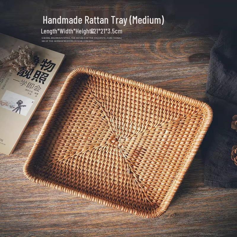 Rattan- und Bambus-Multifunktions-Aufbewahrungs- und Picknickkorb-Kollektion