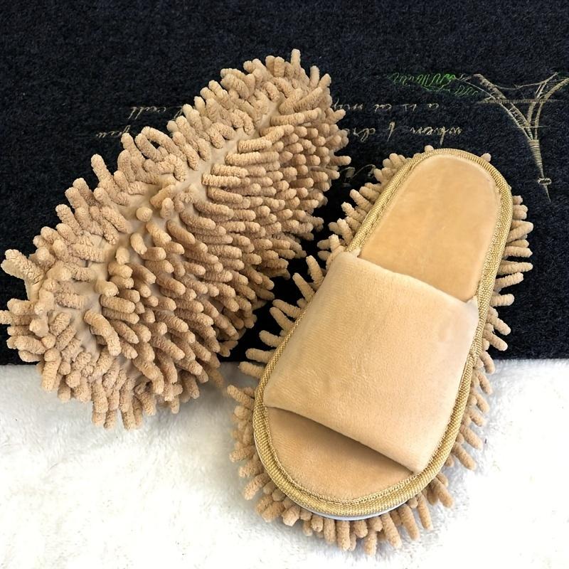

1 pair removable lazy floor-cleaning slippers (one-size fits all), cleaning supplies, cleaning tools, bathroom items. жовтий