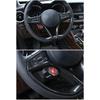Pour 17-19 Alfa Romeo Giulia/Stelvio volant cadre en V Boîte de démarrage une touche Autocollant de décoration bouton de volant ABS
