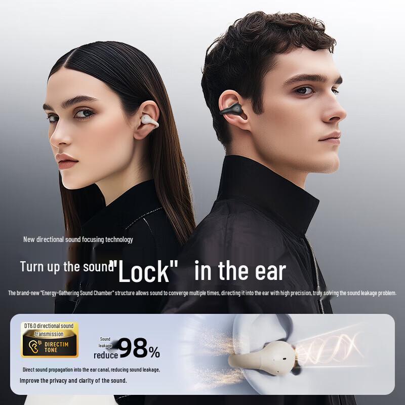 Lanston Bone Conduction Open-Ear Clip True Wireless Earbuds