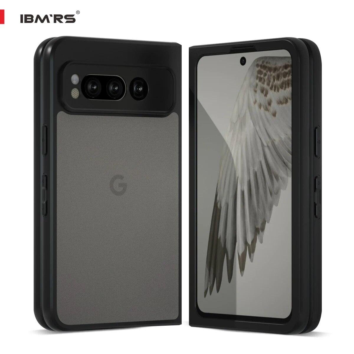 IBMRS для Google Pixel fold Чехол, Матовый прозрачный Противоударный Защитный Чехол matte black матовый черный