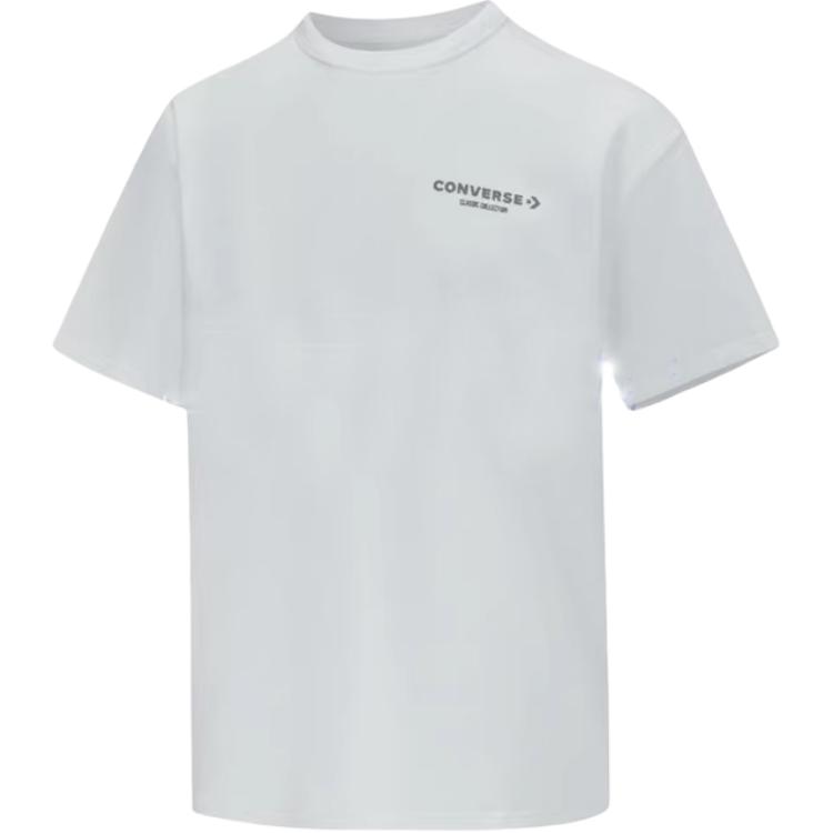 

New Converse T Shirts Men s White 10027715-A02 S