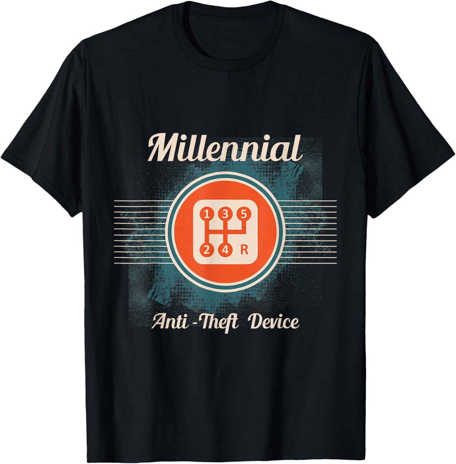 Automotive Millennial Gear Shift, Anti Theft Vehicle T-Shirt Unisex T-Shirt XXXXL