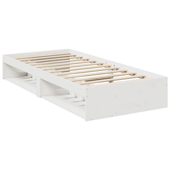 VidaXL Lit de jour sans matelas blanc 75x190 cm bois de pin massif, canapé-lit, canapé-lit de repos, lit de soirée pyjama, 859251