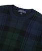 BROOKS BROTHERS Cotton Black Watch Crewneck Sweater (Dark Blue) (Bbwrmm09387Df)
