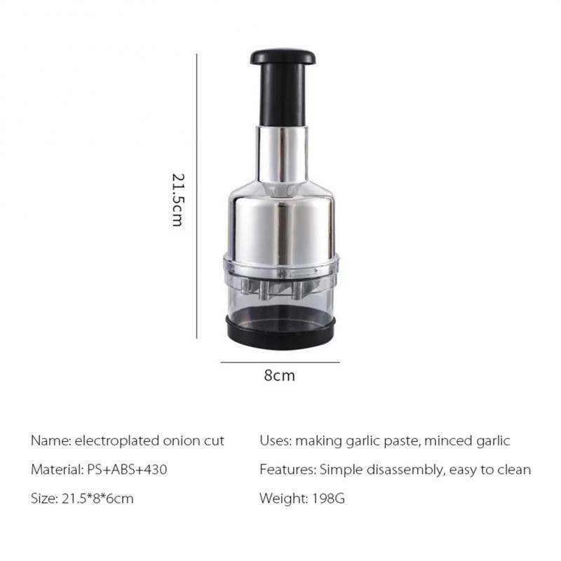 1PC Multifunction Hand Press Food Cutter Onion Nuts Grinder Mincer Manual Safety Efficient Fruit Vegetable Chopper Kitchen Tool