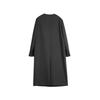 ELLE Gray High-Quality Solid Color Simple Single-Breasted Coat Women Coats Dark-Gray EF49352