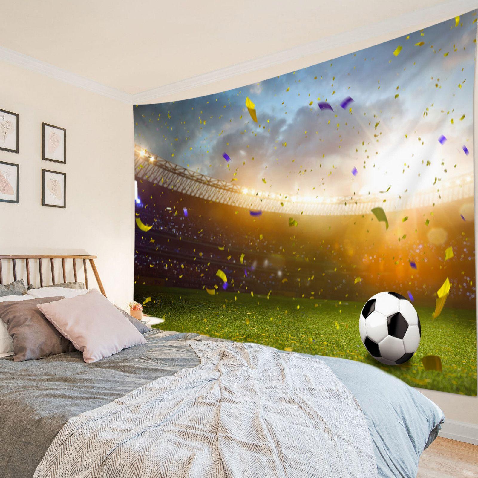 Tapestry field confetti light football stadium 75x100 чёрный
