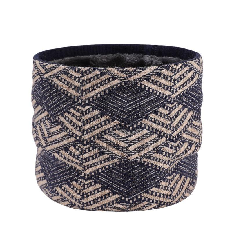 Hot-selling winter scarf men's classic rhombus plaid scarf outdoor velvet thermal head cover neck cover