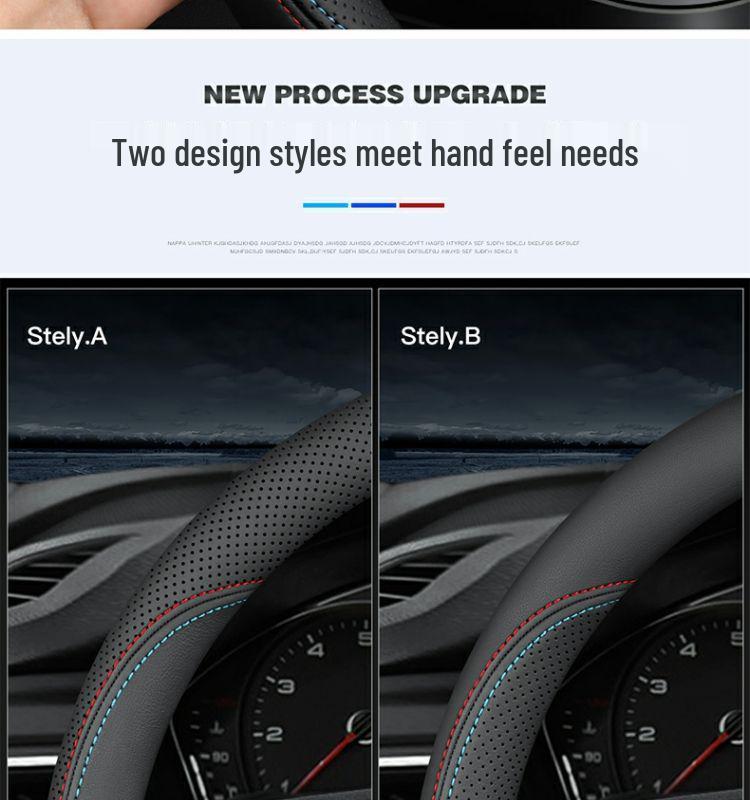 Universal Genuine Leather Anti-slip Steering Wheel Cover for Baojun Models