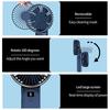 (Black) M12 Summer Cooling Handheld Fan USB Rechargeable Mini Foldable Desktop Fan with Neck Strap