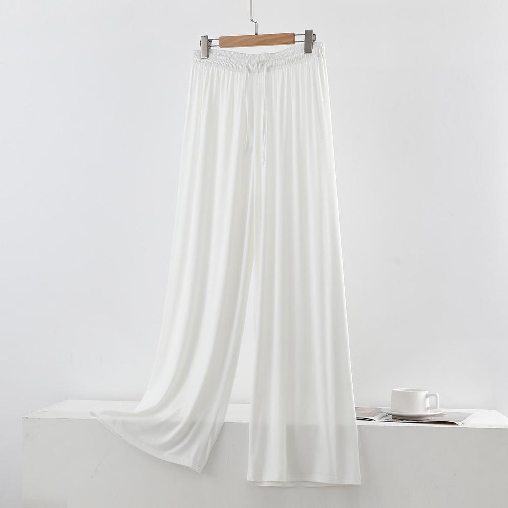 Women's Plus Size High Waist Modal Wide Leg Summer Pants
