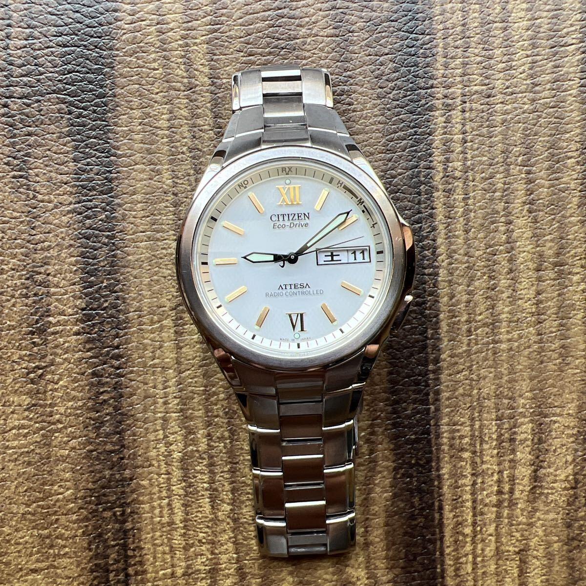 Used CITIZEN Citizen ATESSA Eco Drive Radio Solar Operating Product ATD53-2791 Men s Watch