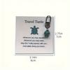 Creative Diy Travel Turtle Keychain Birthstone Turquoise Jewelry Pendant Couple Family Keychain Pendant