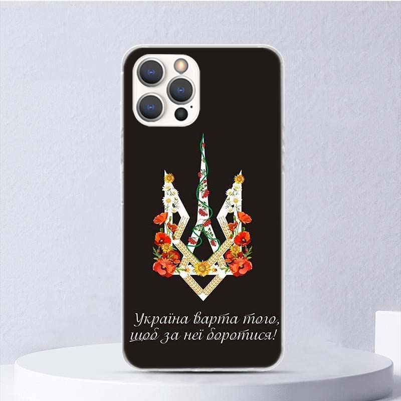 Ukraine Flag Soft Case For iPhone 11 12 13 Mini 14 Pro Max Apple Phone Cover X XS XR SE 7 Plus 8 + 6 6S 5S Funda Coque