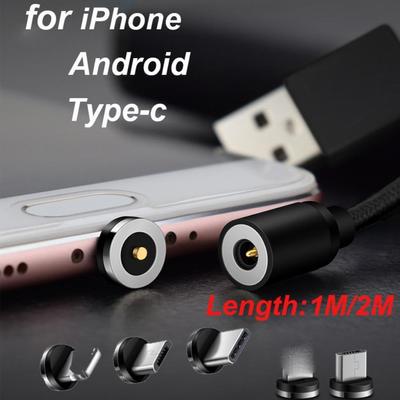 Magnetisches USB-Ladekabel für IPhone X 7 8 6 10 Xs Max XR Typ-C-Kabel Micro-USB-Kabel für Android-Handykabel